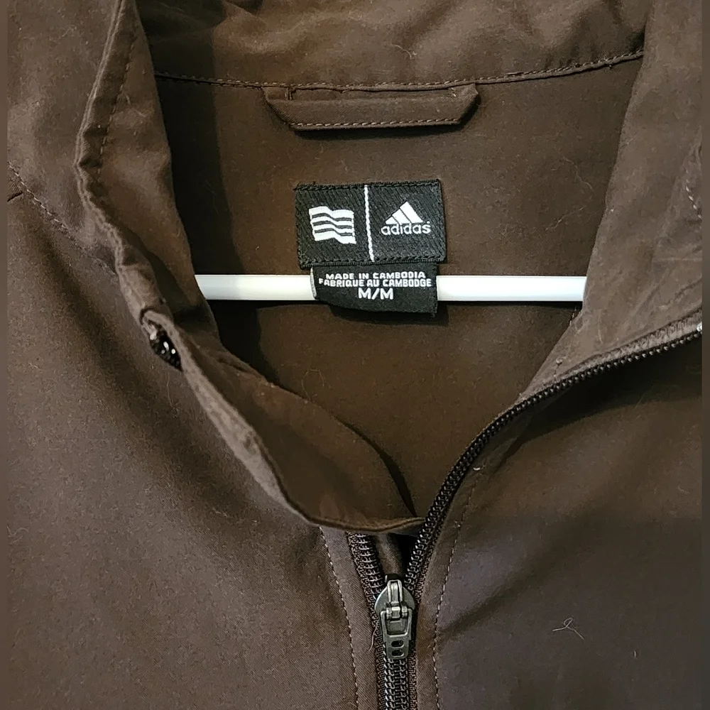 Adidas Climaproof Golf 1/4 Zip Quarter Zip Top Brown Jacket Mens Size Medium
